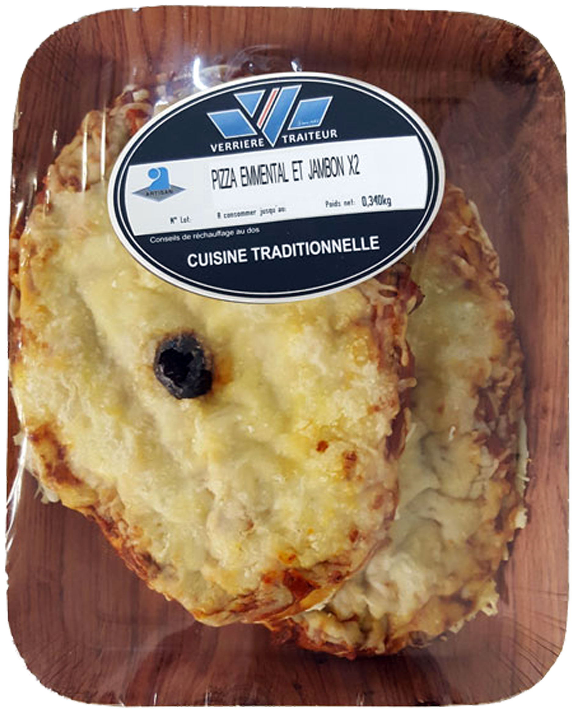 2 Pizzas emmental jambon 300gr