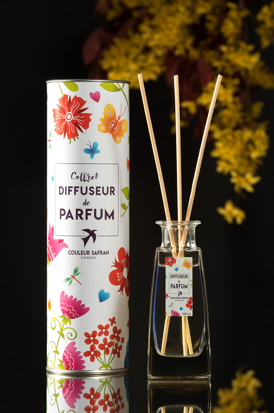 Coffret Diffuseur de Parfum Artisanal Fleur de Coton/ 100 ml